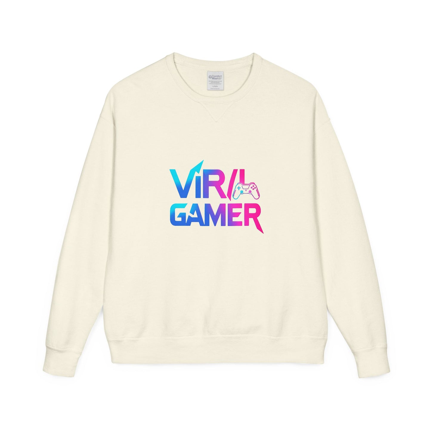 Viral Gamer Crewneck Sweatshirt — Retro Neon Gaming Pullover