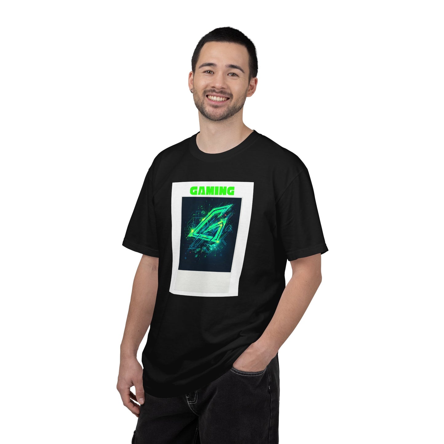 Gaming Neon Logo T-Shirt — Retro Tech Graphic Tee