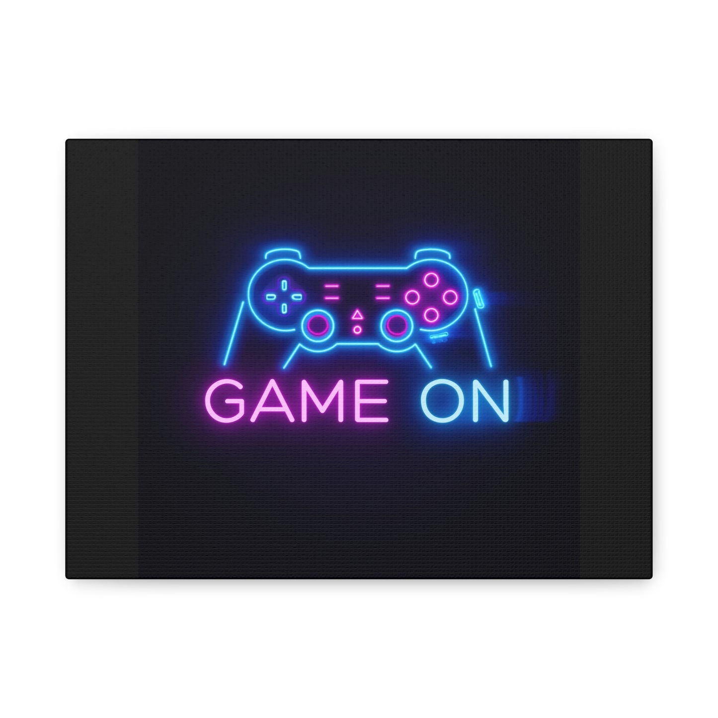 Game On Neon Controller Canvas Print