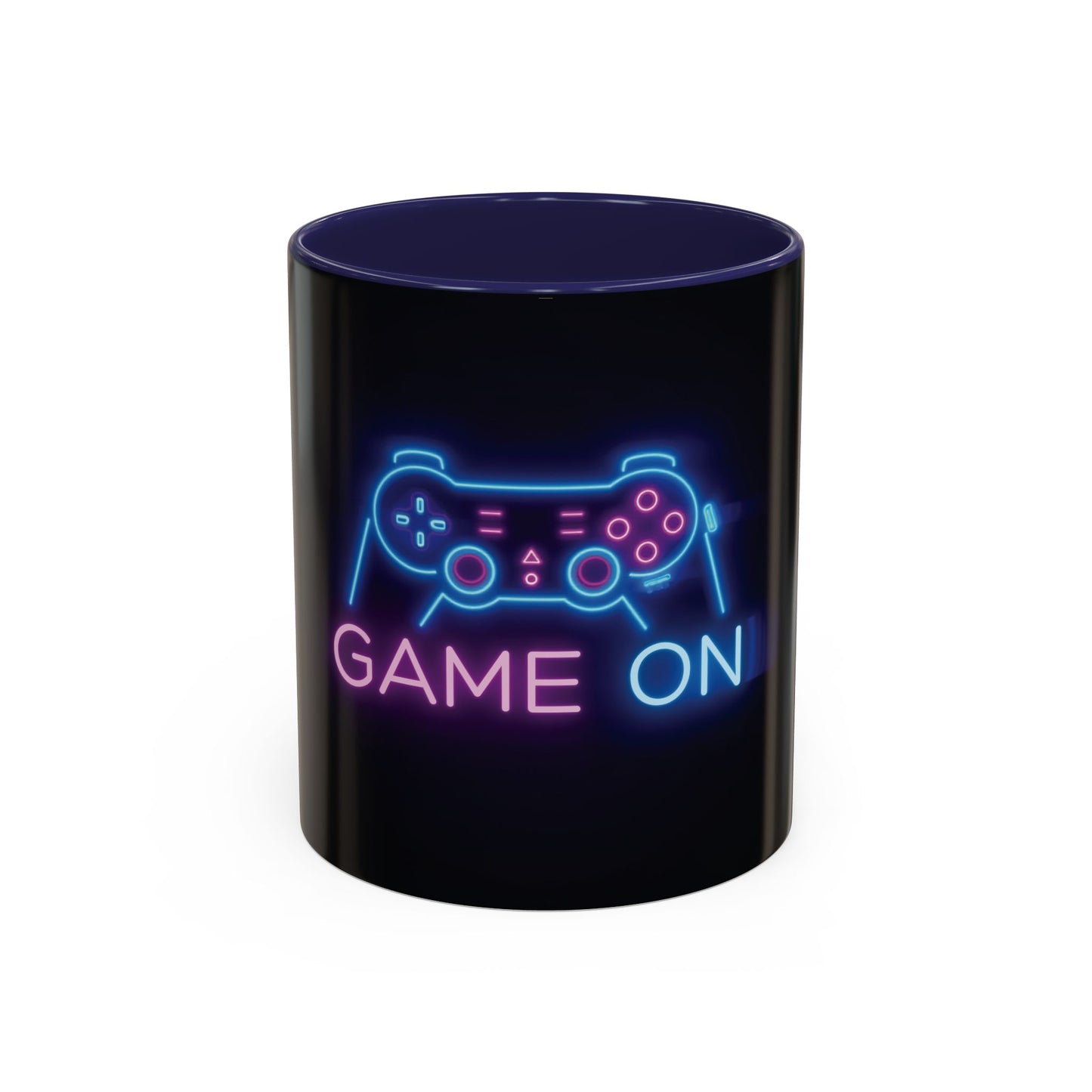 Game On Neon Controller Coffee Mug — Gamer Gift Accent Mug (11/15oz)