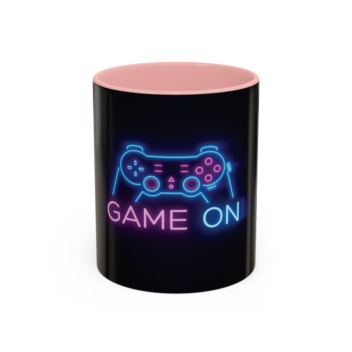Game On Neon Controller Coffee Mug — Gamer Gift Accent Mug (11/15oz)