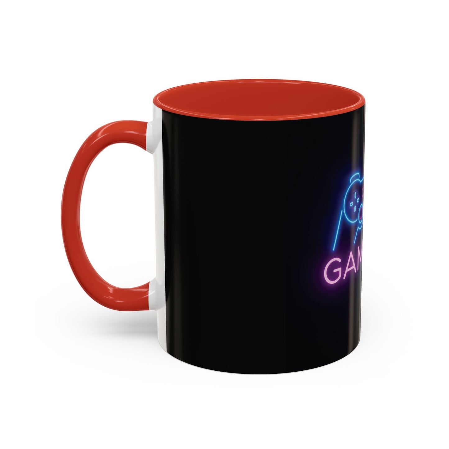 Game On Neon Controller Coffee Mug — Gamer Gift Accent Mug (11/15oz)