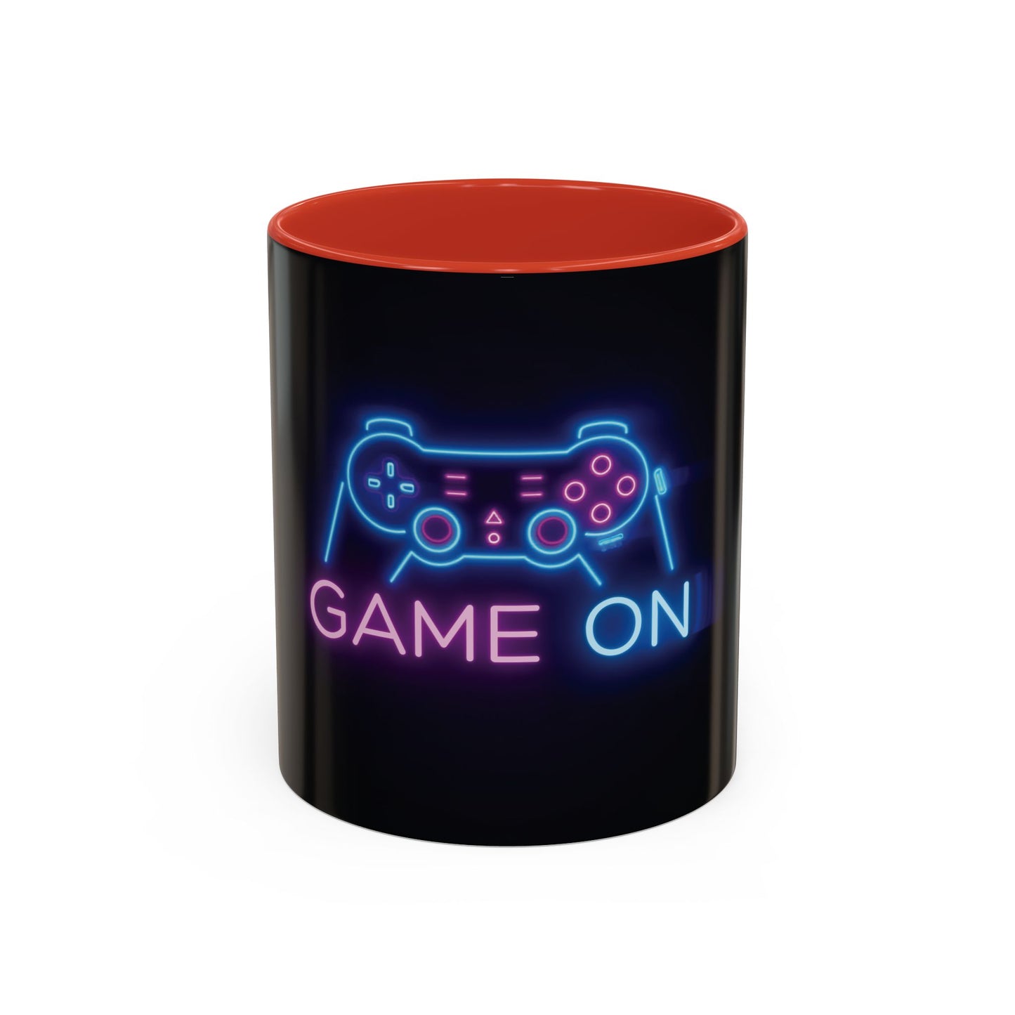 Game On Neon Controller Coffee Mug — Gamer Gift Accent Mug (11/15oz)