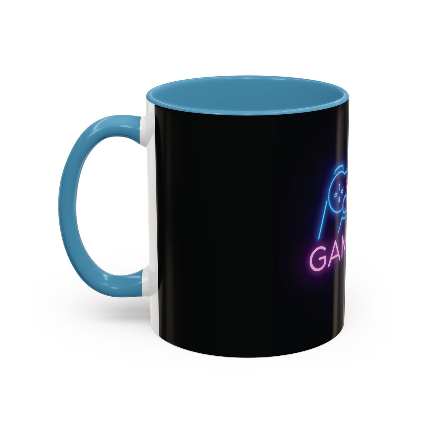 Game On Neon Controller Coffee Mug — Gamer Gift Accent Mug (11/15oz)