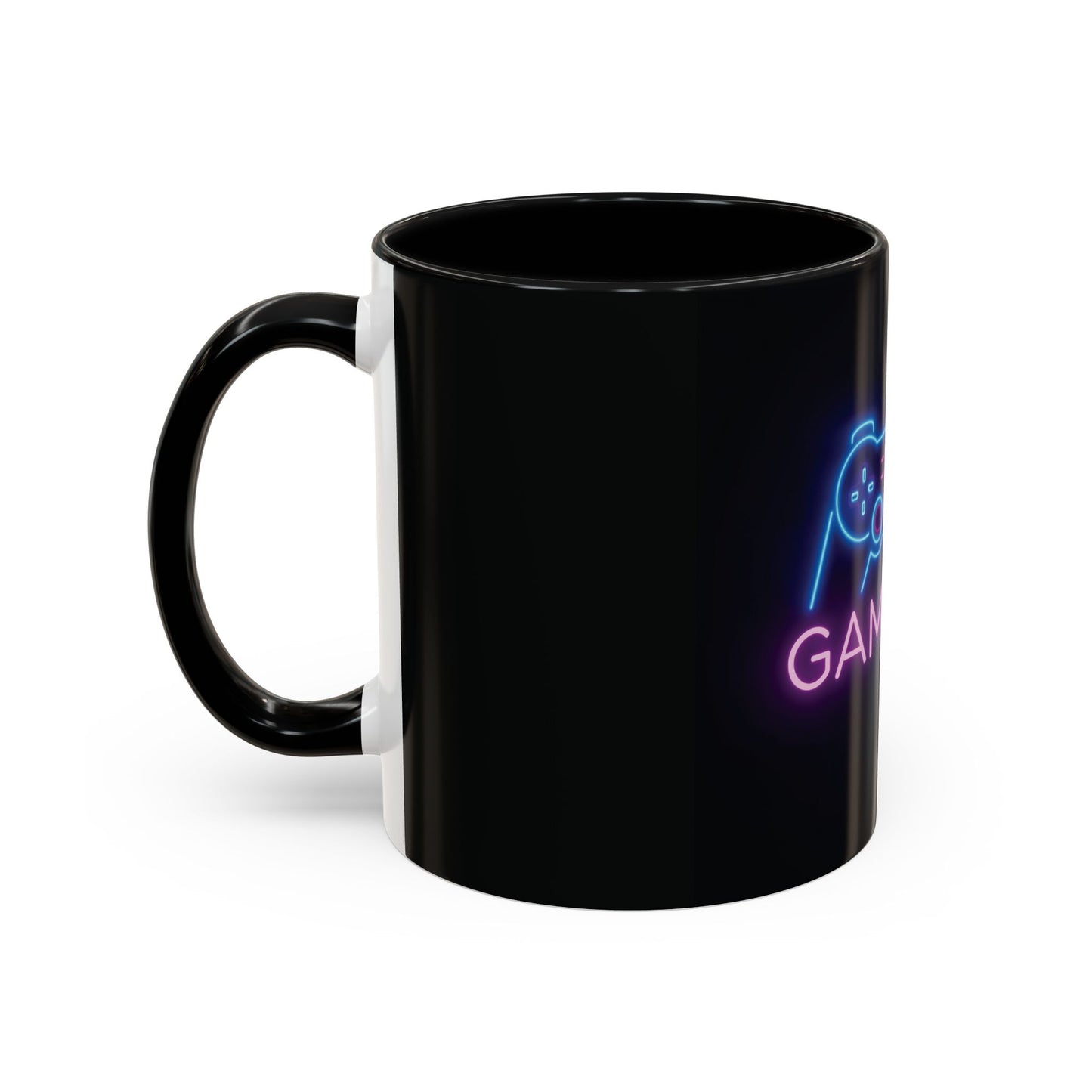 Game On Neon Controller Coffee Mug — Gamer Gift Accent Mug (11/15oz)