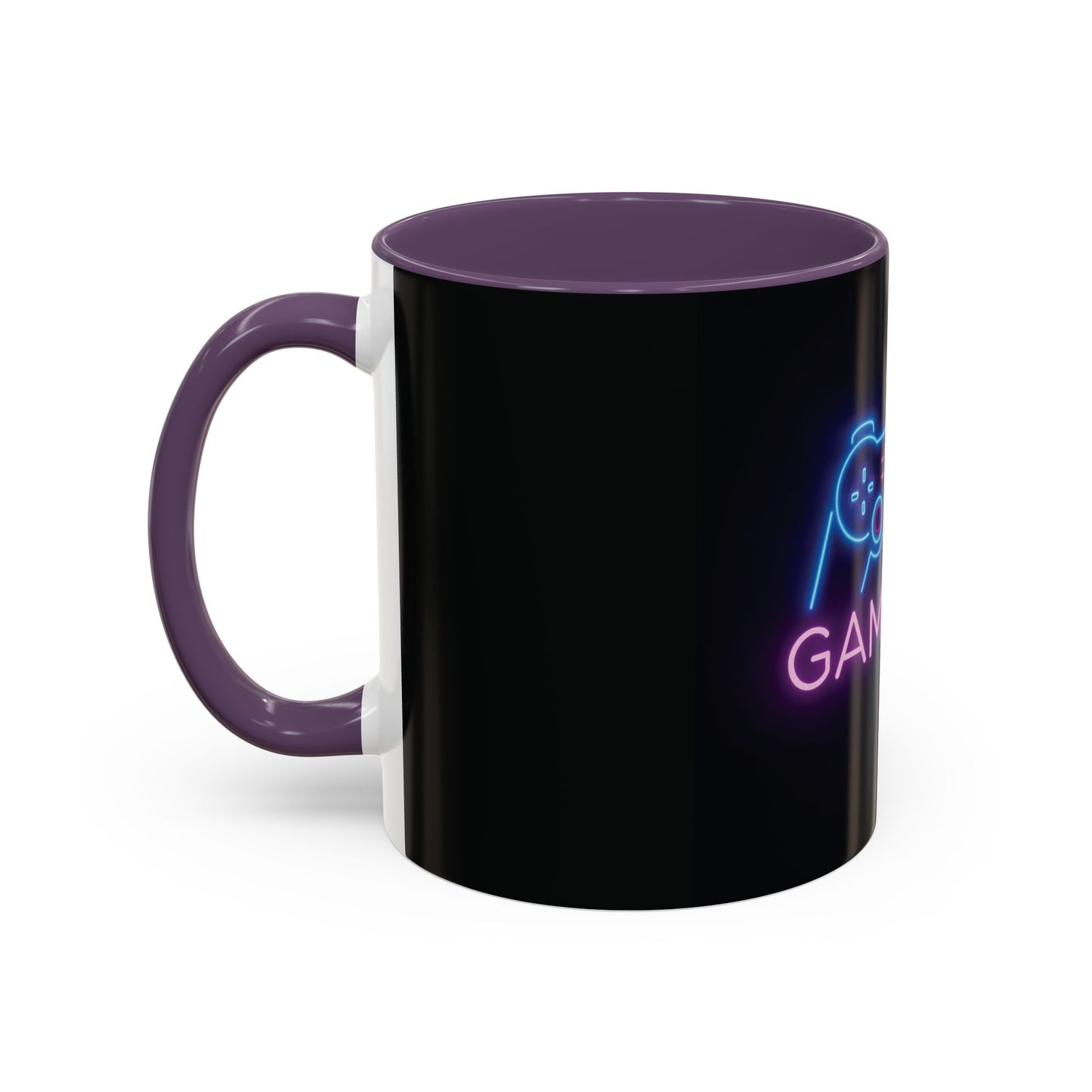 Game On Neon Controller Coffee Mug — Gamer Gift Accent Mug (11/15oz)