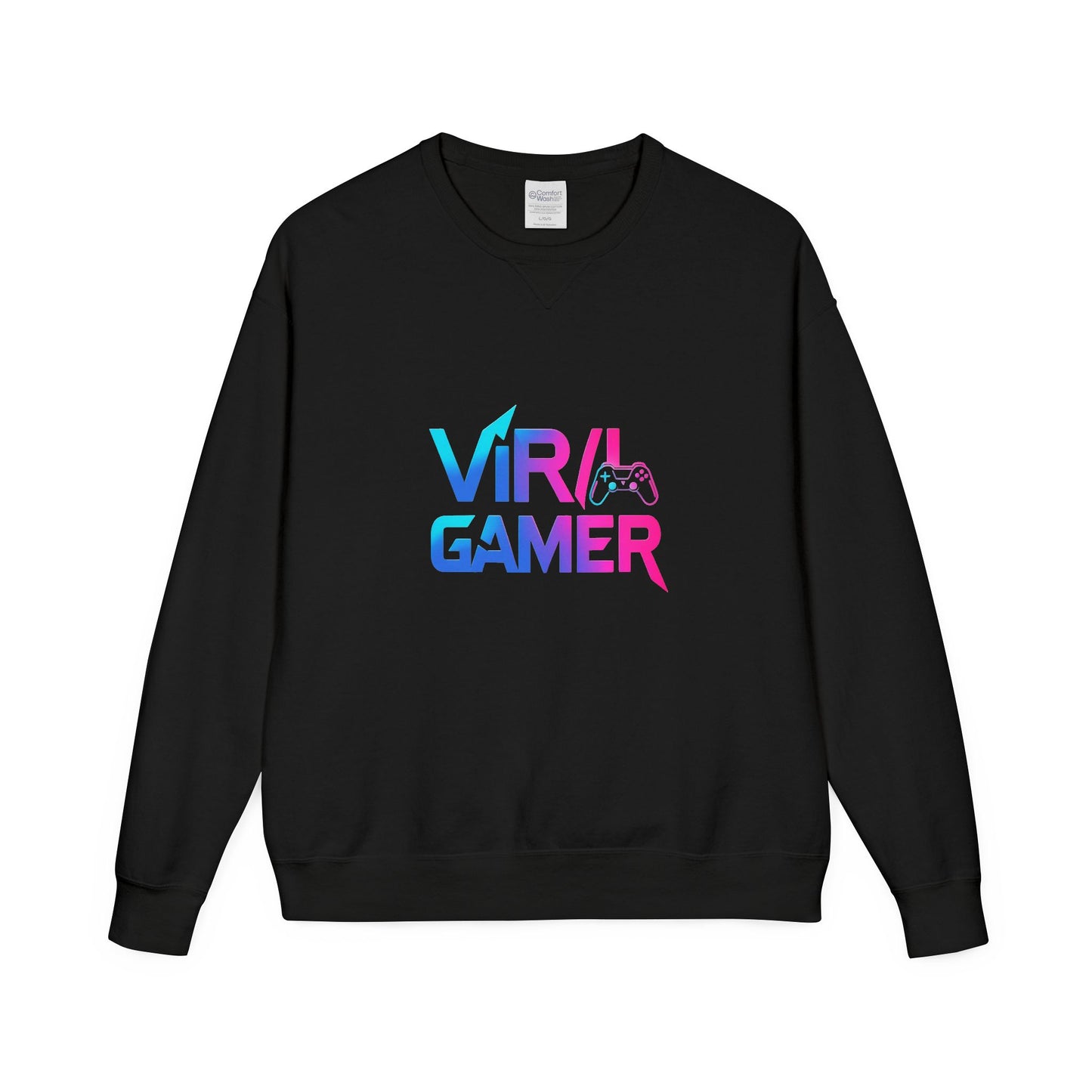 Viral Gamer Crewneck Sweatshirt — Retro Neon Gaming Pullover