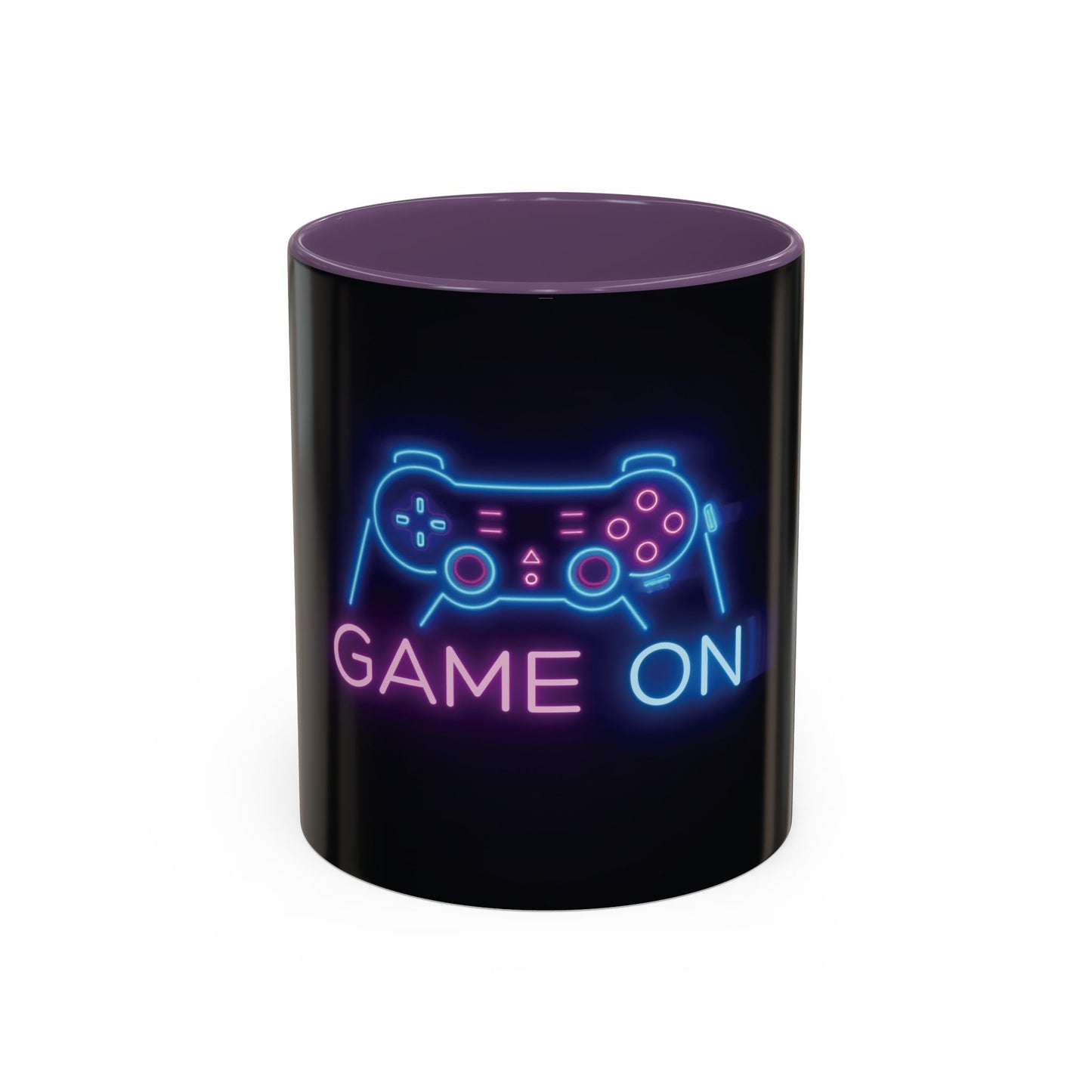 Game On Neon Controller Coffee Mug — Gamer Gift Accent Mug (11/15oz)