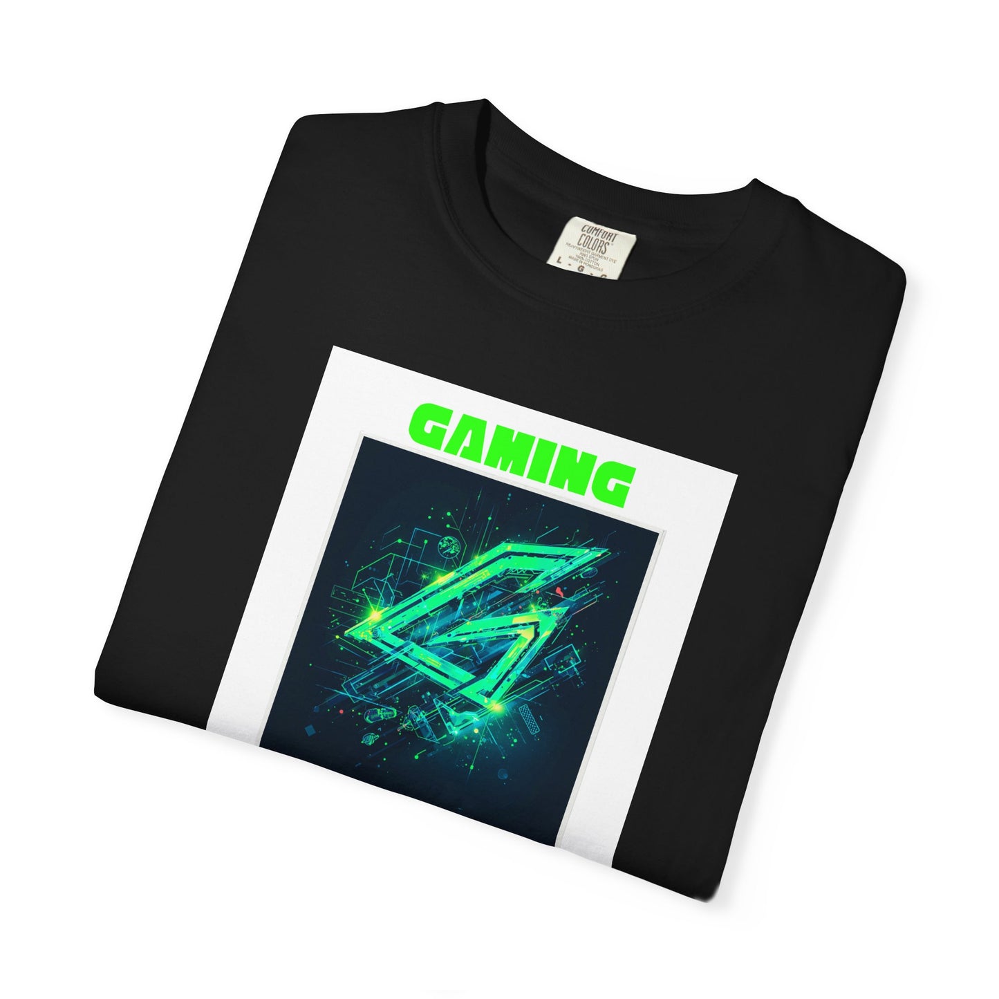 Gaming Neon Logo T-Shirt — Retro Tech Graphic Tee