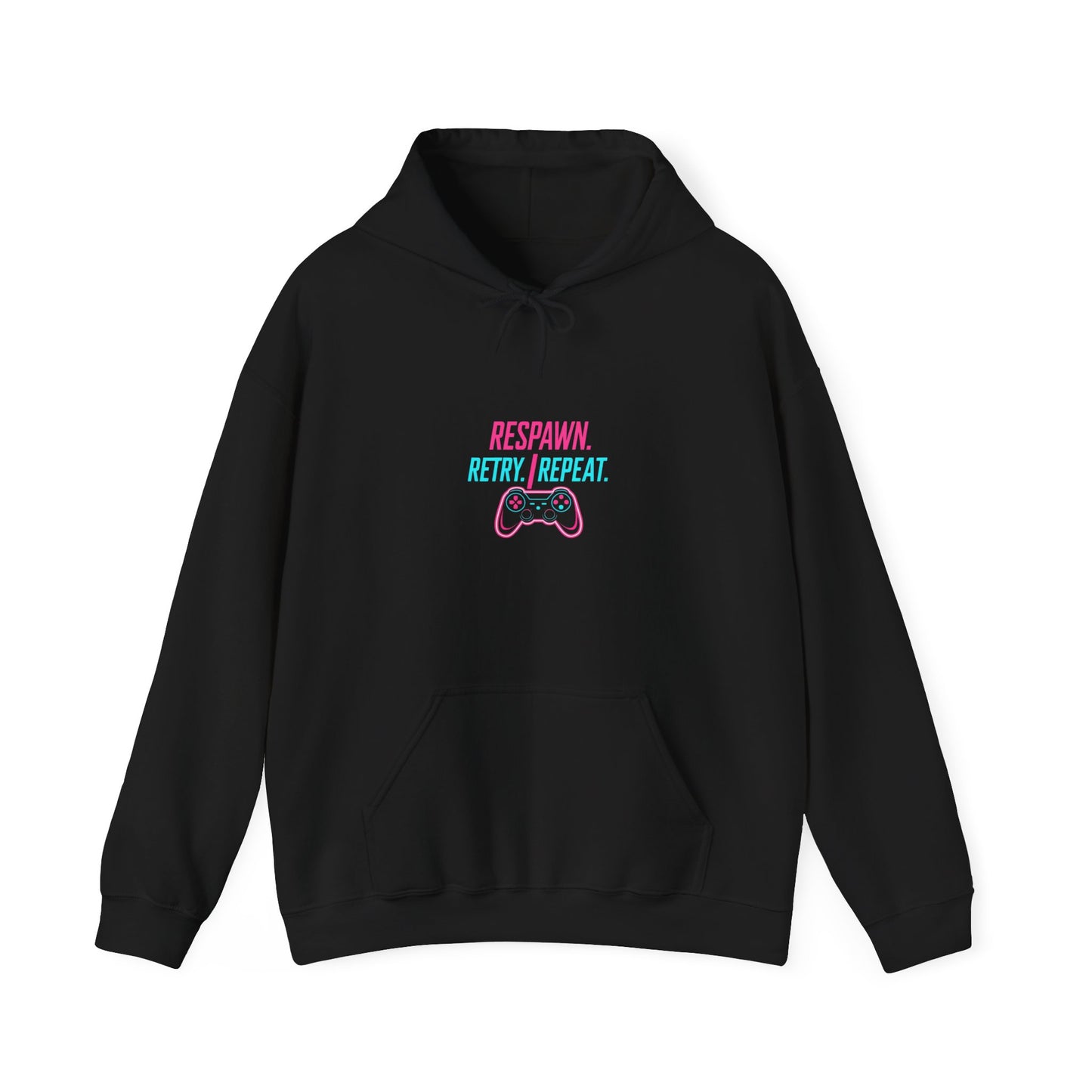 Respawn Retry Repeat Hoodie – Gamer Controller Graphic Sweatshirt