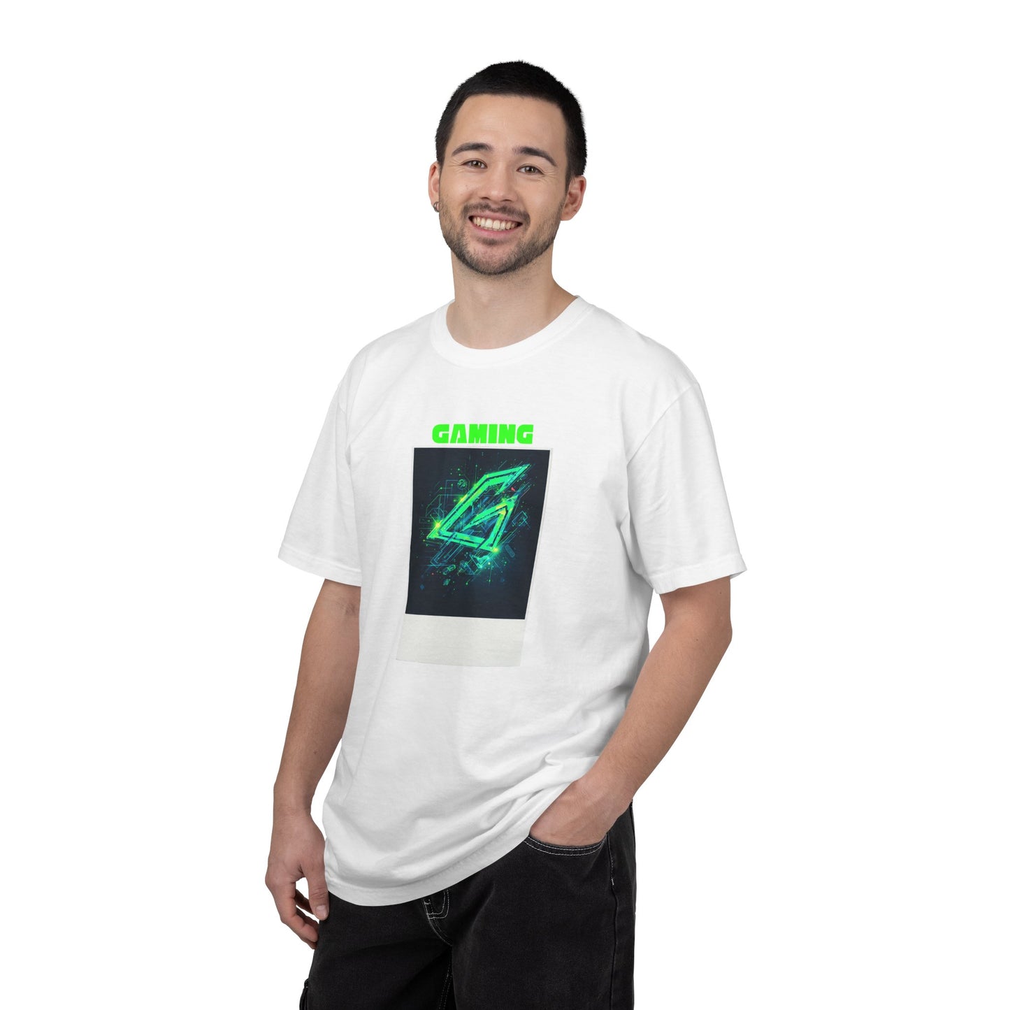 Gaming Neon Logo T-Shirt — Retro Tech Graphic Tee