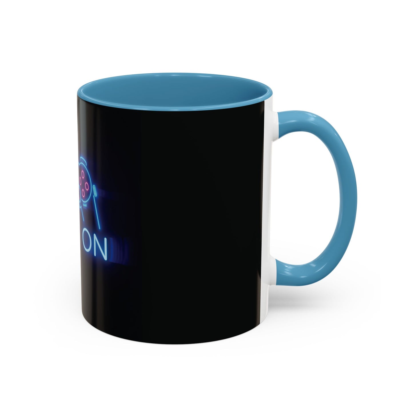 Game On Neon Controller Coffee Mug — Gamer Gift Accent Mug (11/15oz)